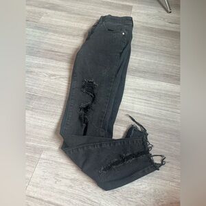 Judy Blue Black Distressed Skinny Jeans